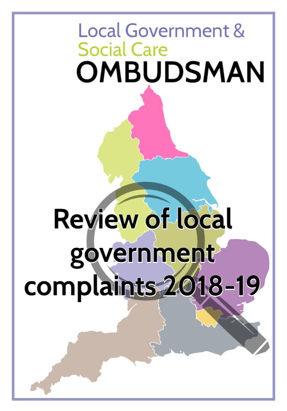 Front cover of the Local Government Review of Complaints 2018-19