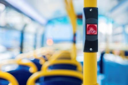 Inside of a bus