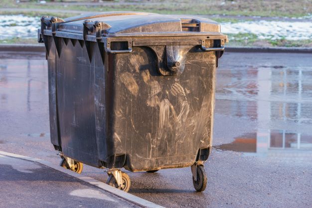 Communal bin left by the roadside